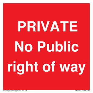 PRIVATE No Public right of way